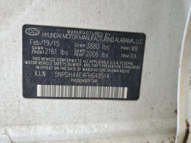 Photo 11 VIN: 5NPDH4AE4FH648514 - HYUNDAI ELANTRA SE 