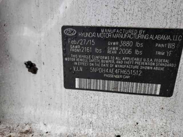 Photo 9 VIN: 5NPDH4AE4FH651512 - HYUNDAI ELANTRA SE 