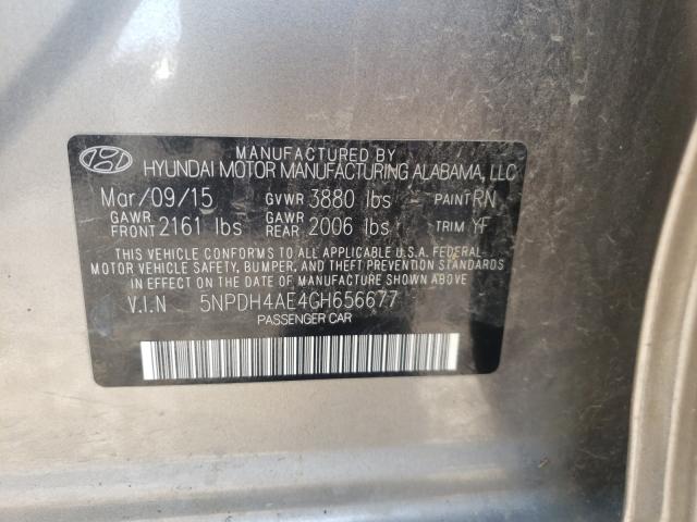 Photo 9 VIN: 5NPDH4AE4GH656677 - HYUNDAI ELANTRA SE 