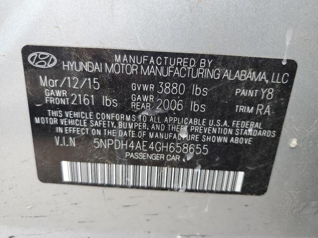 Photo 9 VIN: 5NPDH4AE4GH658655 - HYUNDAI ELANTRA 