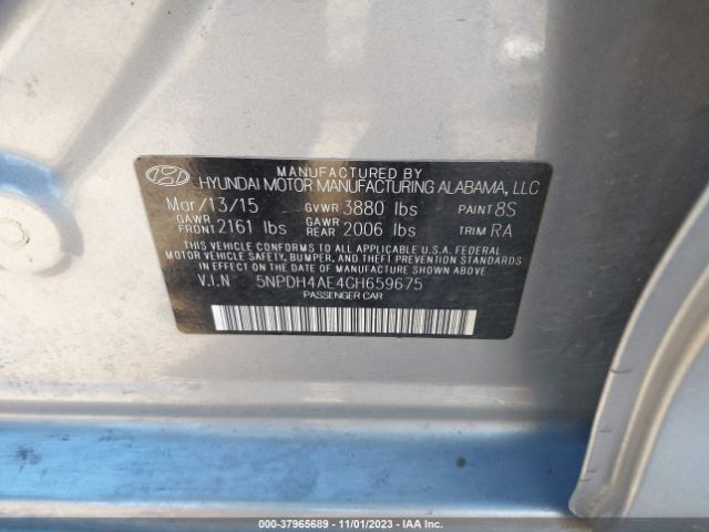 Photo 8 VIN: 5NPDH4AE4GH659675 - HYUNDAI ELANTRA 