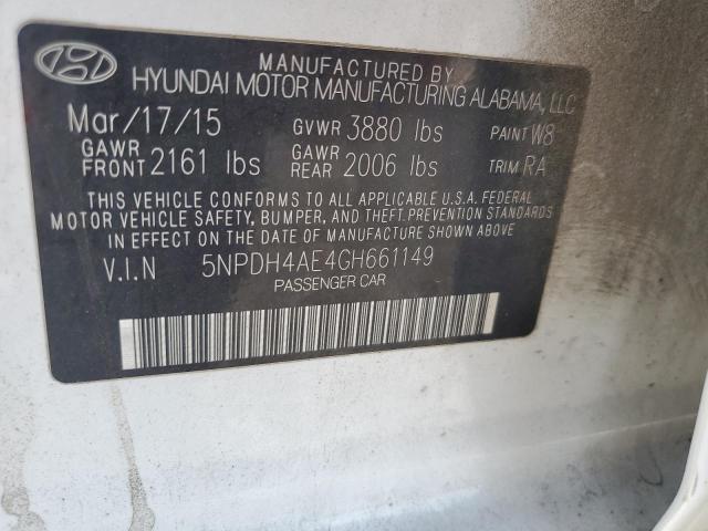 Photo 11 VIN: 5NPDH4AE4GH661149 - HYUNDAI ELANTRA SE 