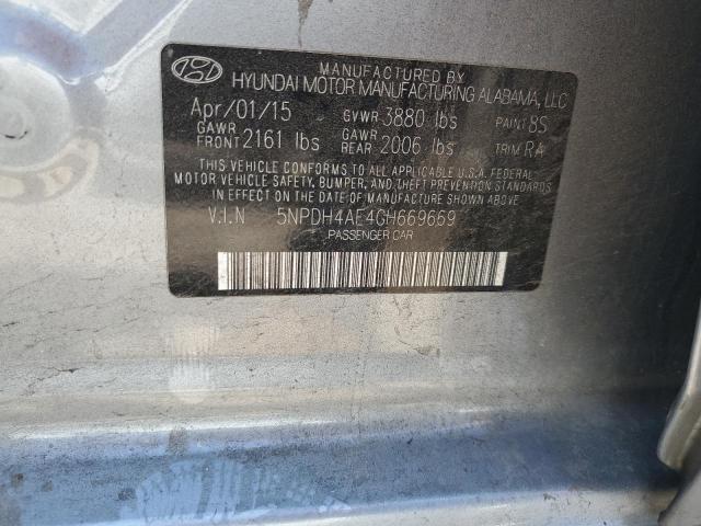 Photo 12 VIN: 5NPDH4AE4GH669669 - HYUNDAI ELANTRA SE 