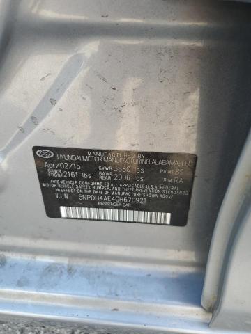 Photo 11 VIN: 5NPDH4AE4GH670921 - HYUNDAI ELANTRA SE 