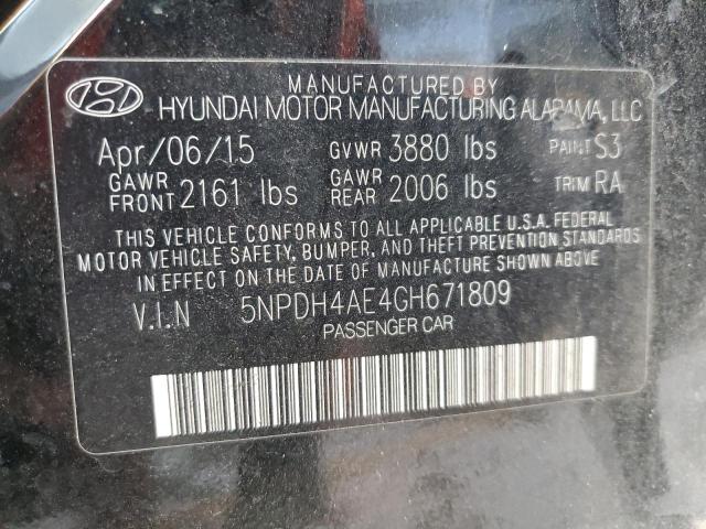 Photo 11 VIN: 5NPDH4AE4GH671809 - HYUNDAI ELANTRA SE 