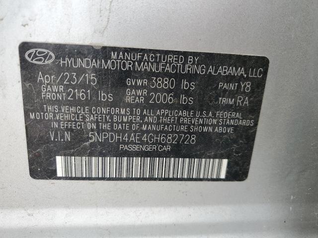 Photo 12 VIN: 5NPDH4AE4GH682728 - HYUNDAI ELANTRA 