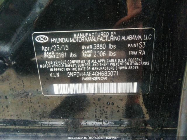 Photo 8 VIN: 5NPDH4AE4GH683071 - HYUNDAI ELANTRA 