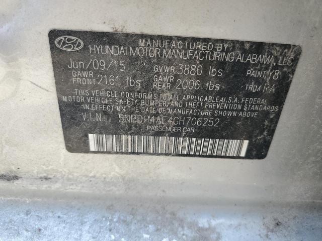 Photo 9 VIN: 5NPDH4AE4GH706252 - HYUNDAI ELANTRA SE 