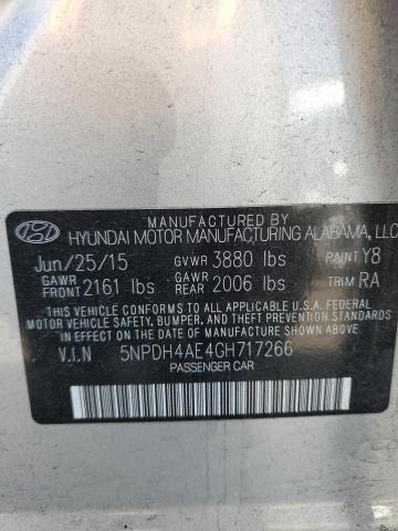 Photo 12 VIN: 5NPDH4AE4GH717266 - HYUNDAI ELANTRA SE 