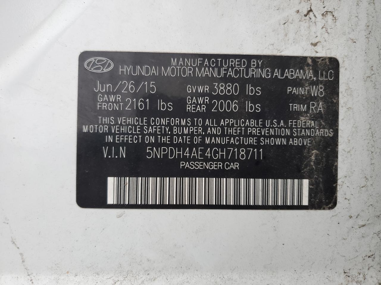 Photo 11 VIN: 5NPDH4AE4GH718711 - HYUNDAI ELANTRA 