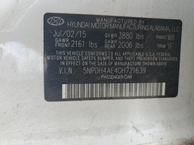 Photo 11 VIN: 5NPDH4AE4GH721639 - HYUNDAI ELANTRA SE 