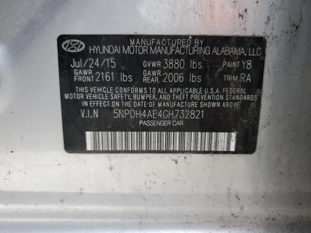 Photo 11 VIN: 5NPDH4AE4GH732821 - HYUNDAI ELANTRA SE 