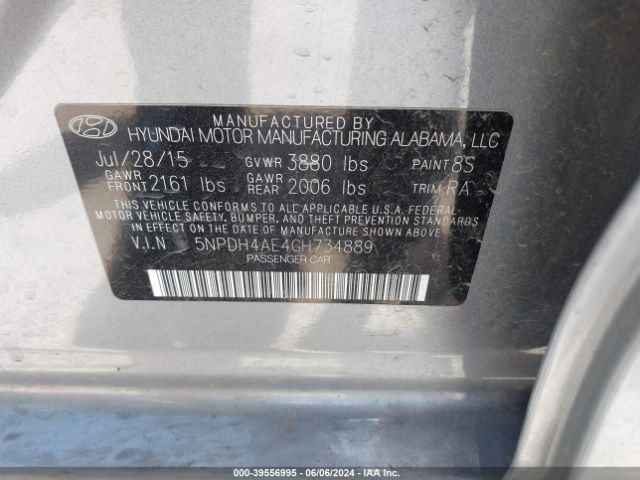 Photo 8 VIN: 5NPDH4AE4GH734889 - HYUNDAI ELANTRA 