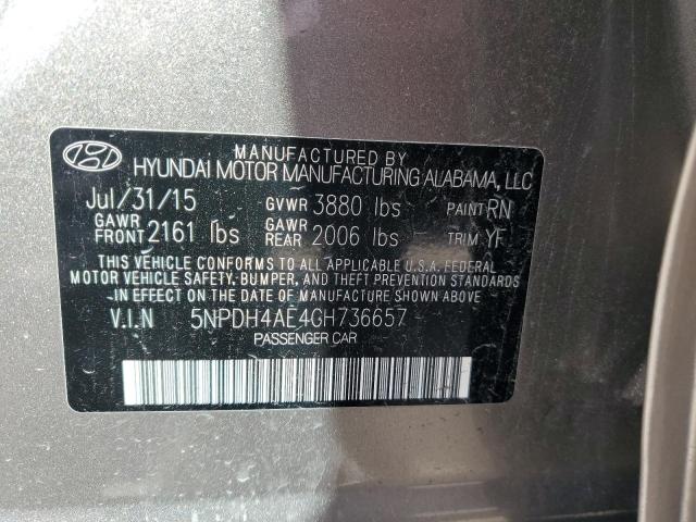 Photo 9 VIN: 5NPDH4AE4GH736657 - HYUNDAI ELANTRA SE 