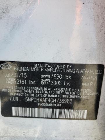 Photo 9 VIN: 5NPDH4AE4GH736982 - HYUNDAI ELANTRA 