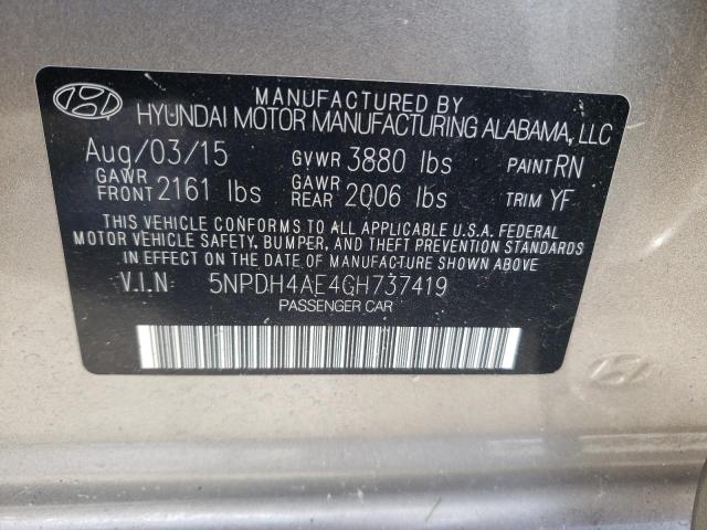 Photo 9 VIN: 5NPDH4AE4GH737419 - HYUNDAI ELANTRA 