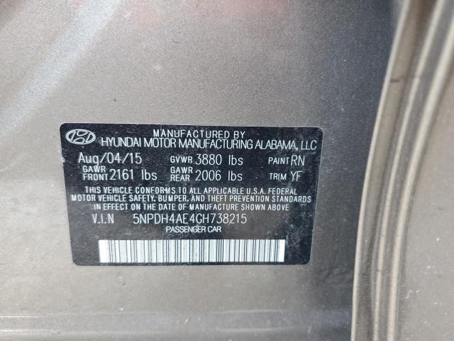 Photo 11 VIN: 5NPDH4AE4GH738215 - HYUNDAI ELANTRA SE 