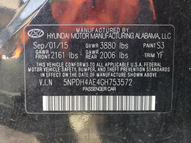 Photo 11 VIN: 5NPDH4AE4GH753572 - HYUNDAI ELANTRA SE 