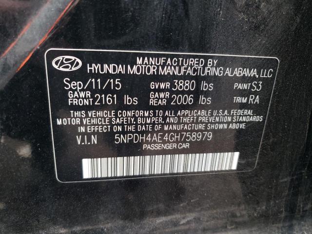 Photo 11 VIN: 5NPDH4AE4GH758979 - HYUNDAI ELANTRA 