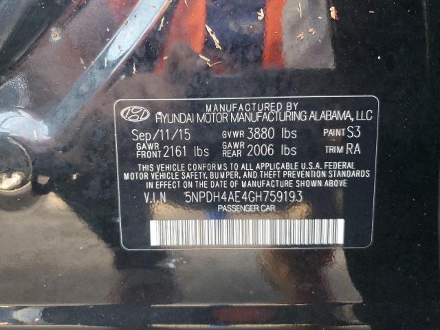 Photo 12 VIN: 5NPDH4AE4GH759193 - HYUNDAI ELANTRA SE 