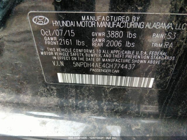 Photo 8 VIN: 5NPDH4AE4GH774437 - HYUNDAI ELANTRA 