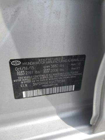 Photo 11 VIN: 5NPDH4AE4GH778598 - HYUNDAI ELANTRA SE 