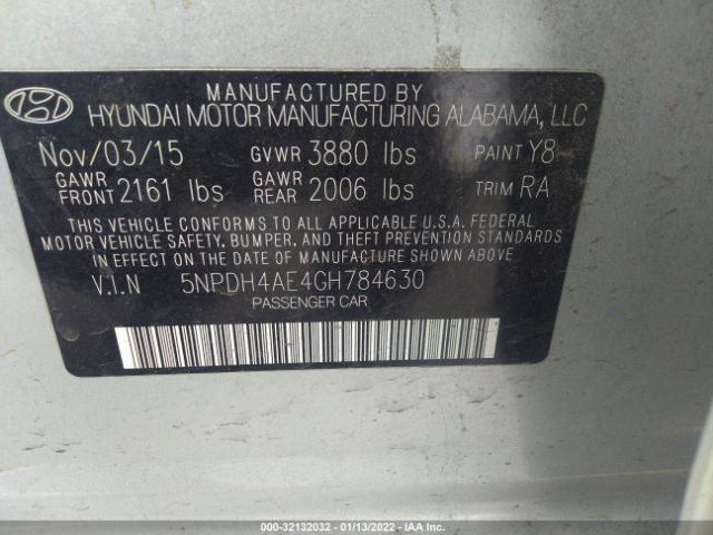 Photo 8 VIN: 5NPDH4AE4GH784630 - HYUNDAI ELANTRA 