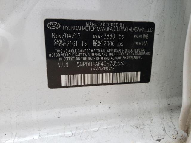 Photo 9 VIN: 5NPDH4AE4GH785552 - HYUNDAI ELANTRA SE 