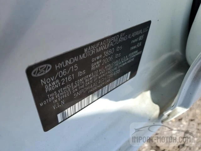 Photo 11 VIN: 5NPDH4AE4GH786488 - HYUNDAI ELANTRA 