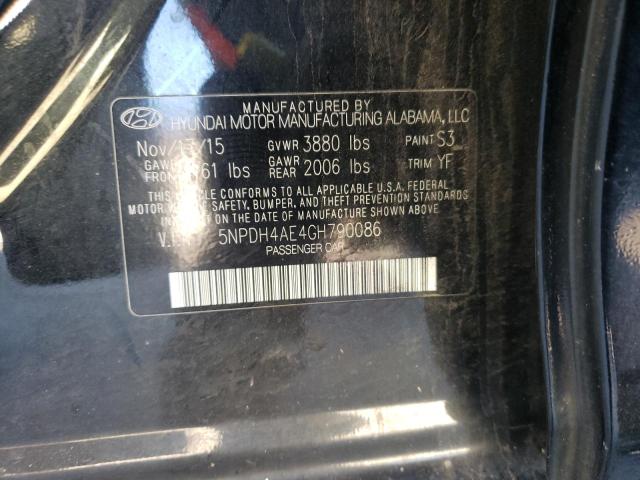 Photo 9 VIN: 5NPDH4AE4GH790086 - HYUNDAI ELANTRA SE 