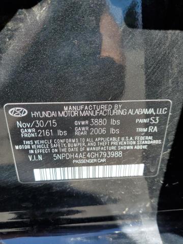 Photo 11 VIN: 5NPDH4AE4GH793988 - HYUNDAI ELANTRA 