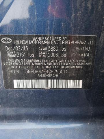 Photo 9 VIN: 5NPDH4AE4GH795014 - HYUNDAI ELANTRA SE 