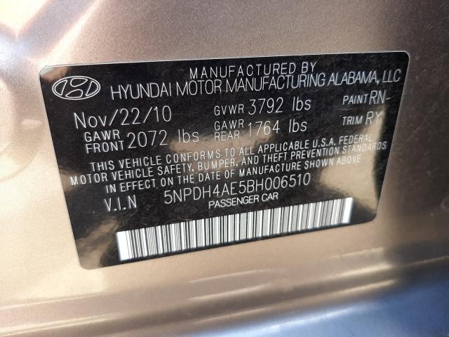 Photo 9 VIN: 5NPDH4AE5BH006510 - HYUNDAI ELANTRA GL 