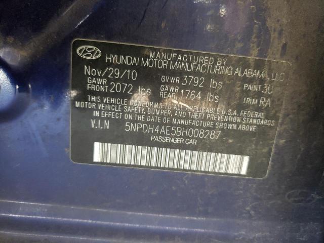 Photo 11 VIN: 5NPDH4AE5BH008287 - HYUNDAI ELANTRA GL 