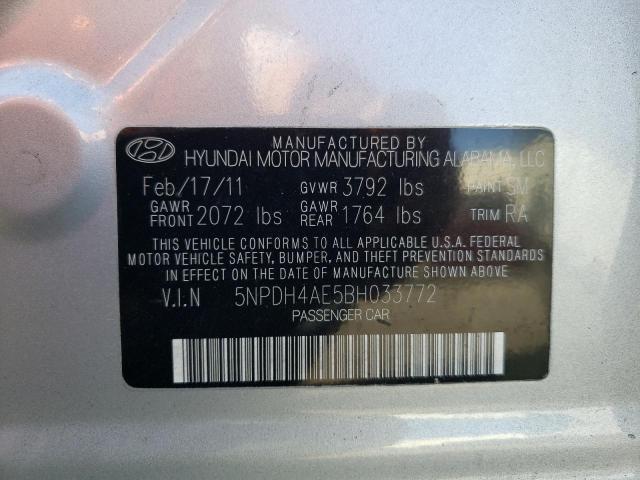 Photo 9 VIN: 5NPDH4AE5BH033772 - HYUNDAI ELANTRA GL 