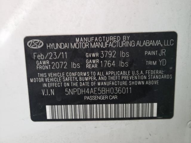 Photo 9 VIN: 5NPDH4AE5BH036011 - HYUNDAI ELANTRA GL 