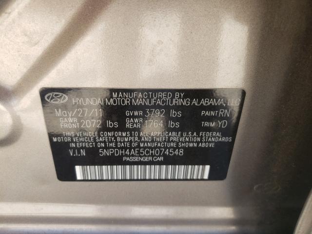 Photo 9 VIN: 5NPDH4AE5CH074548 - HYUNDAI ELANTRA 