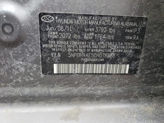 Photo 11 VIN: 5NPDH4AE5CH078888 - HYUNDAI ELANTRA GL 