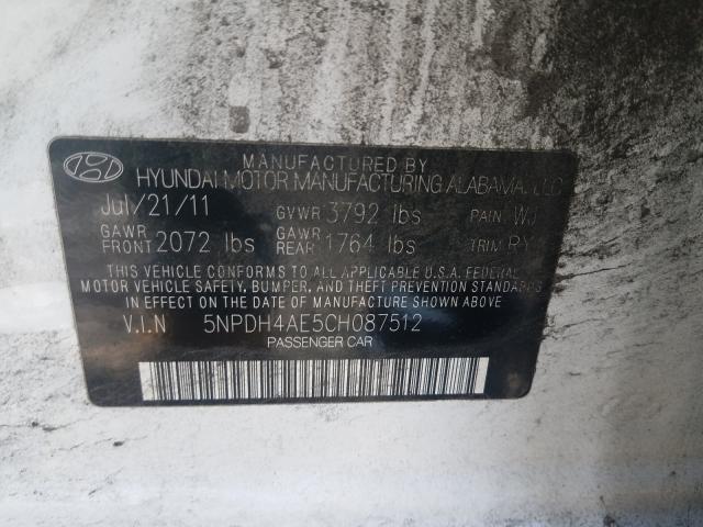 Photo 9 VIN: 5NPDH4AE5CH087512 - HYUNDAI ELANTRA GL 