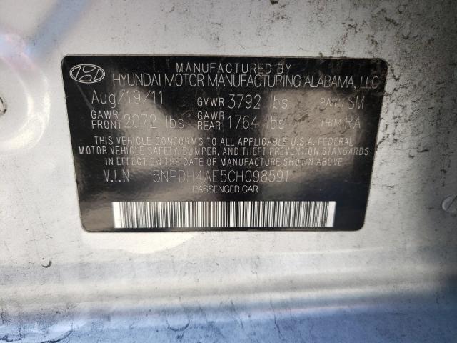 Photo 9 VIN: 5NPDH4AE5CH098591 - HYUNDAI ELANTRA GL 