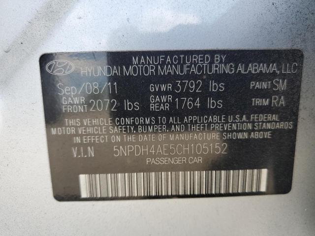 Photo 11 VIN: 5NPDH4AE5CH105152 - HYUNDAI ELANTRA GL 