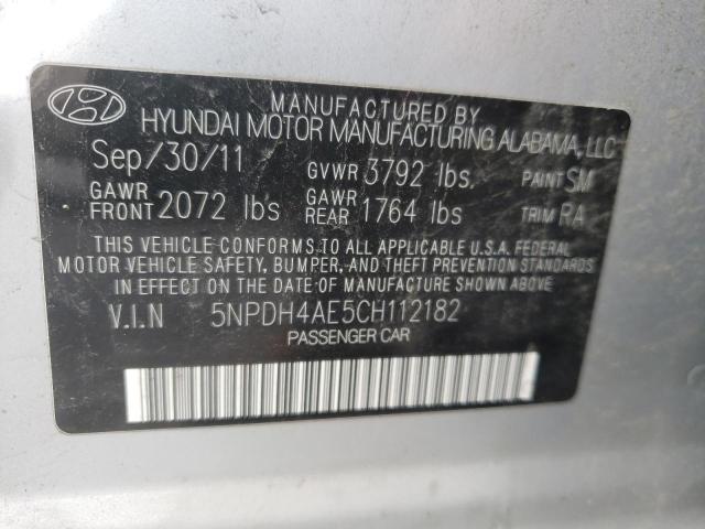 Photo 9 VIN: 5NPDH4AE5CH112182 - HYUNDAI ELANTRA GL 