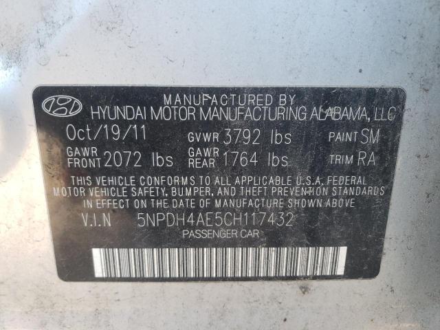 Photo 9 VIN: 5NPDH4AE5CH117432 - HYUNDAI ELANTRA GL 