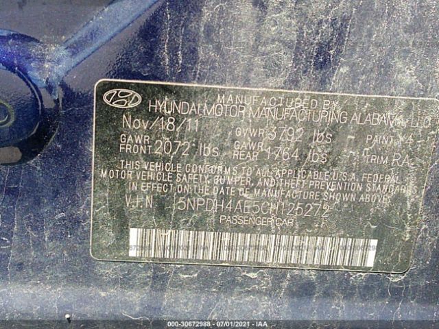 Photo 8 VIN: 5NPDH4AE5CH125272 - HYUNDAI ELANTRA 