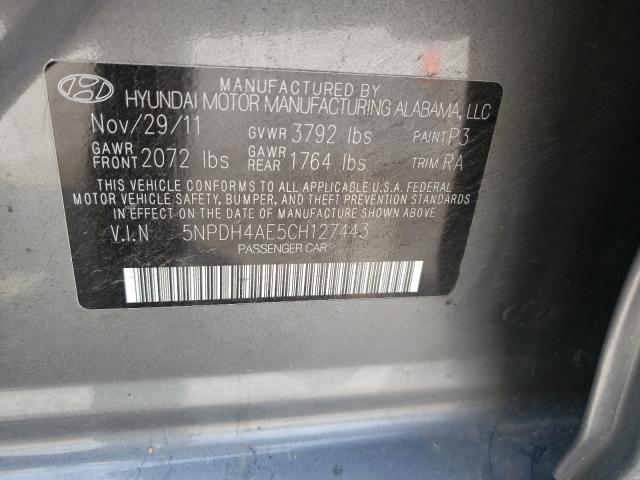 Photo 9 VIN: 5NPDH4AE5CH127443 - HYUNDAI ELANTRA GL 