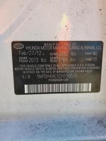 Photo 11 VIN: 5NPDH4AE5CH150575 - HYUNDAI ELANTRA GL 