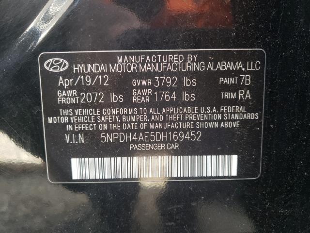 Photo 9 VIN: 5NPDH4AE5DH169452 - HYUNDAI ELANTRA GL 