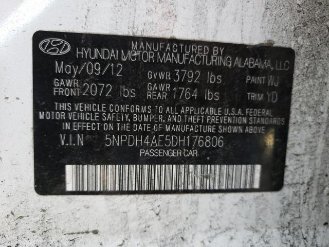 Photo 11 VIN: 5NPDH4AE5DH176806 - HYUNDAI ELANTRA GL 