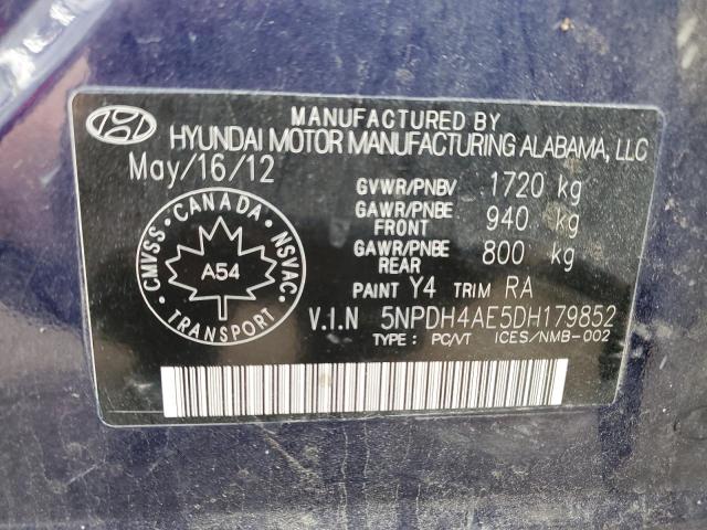 Photo 11 VIN: 5NPDH4AE5DH179852 - HYUNDAI ELANTRA 