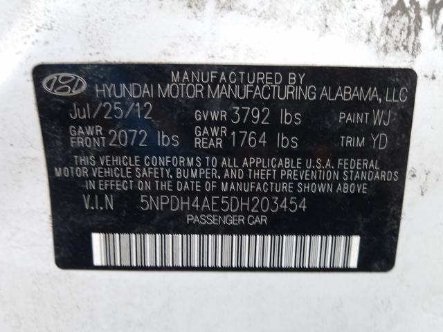 Photo 9 VIN: 5NPDH4AE5DH203454 - HYUNDAI ELANTRA GL 